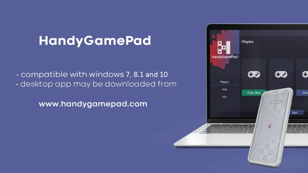 Простой дизайн интерфейса в приложении HandyGamePad Pro