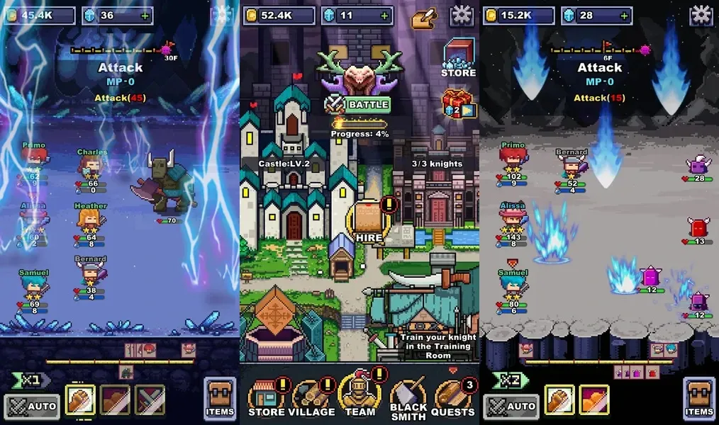 Infinite Knights - ролевая игра с захватывающим пошаговым боевым стилем