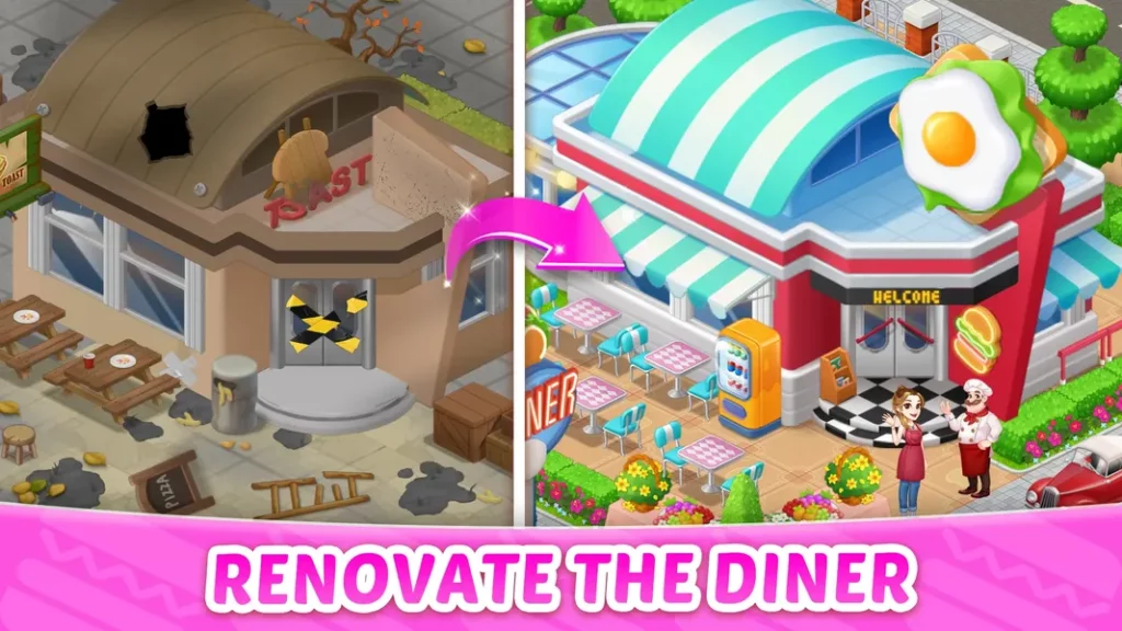Комбинируйте разные ингредиенты в игре Merge Cooking