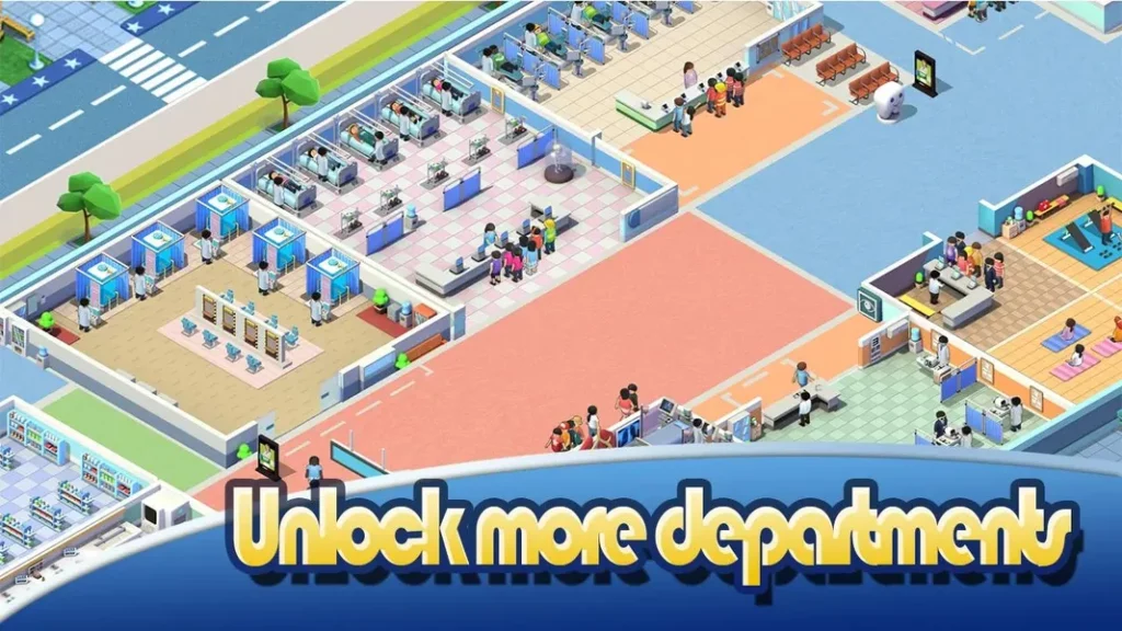 Идти работать в новую больницу в игре Sim Hospital Tycoon