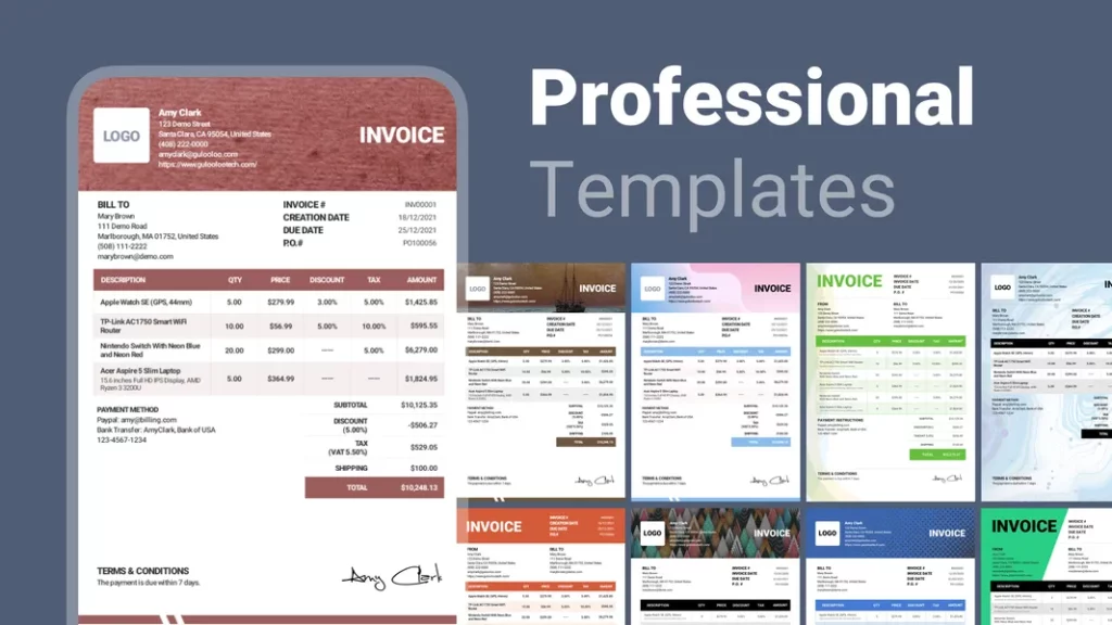 Smart Invoice Maker & Invoices - интуитивно понятный интерфейс дисплея
