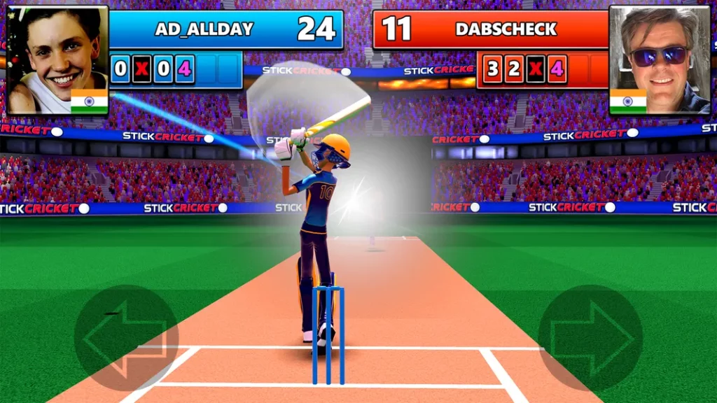 Учиться различным ударам в игре Stick Cricket Live