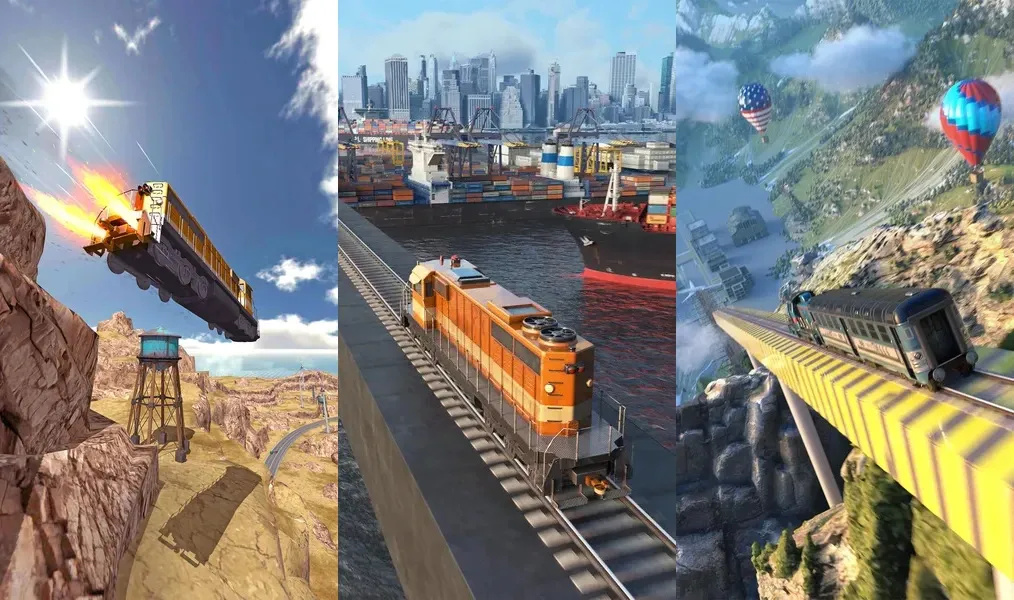 Train Ramp Jumping – управляйте летающим поездом, чтобы преодолеть вызов