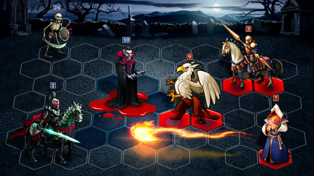 Простая графика в игре Vampire Rising: Magic Arena