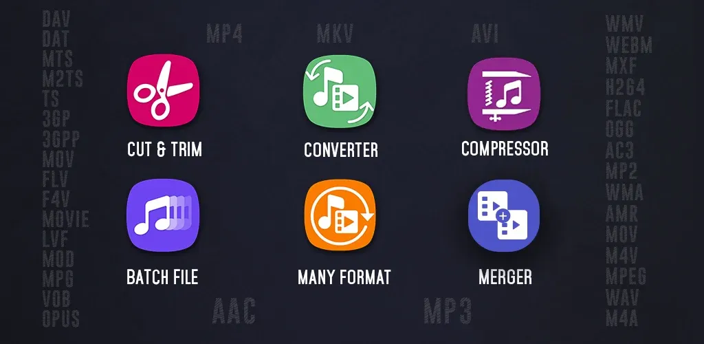 Video Converter - поддержка изменения формата видео