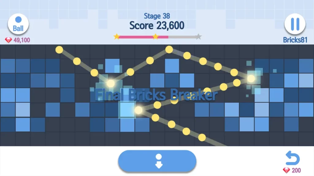 Простой и интуитивно понятный дизайн в игре Final Bricks Breaker