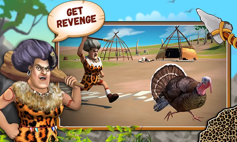 Устраивайте оригинальные ловушки своему учителю в игре Scary Teacher Stone Age