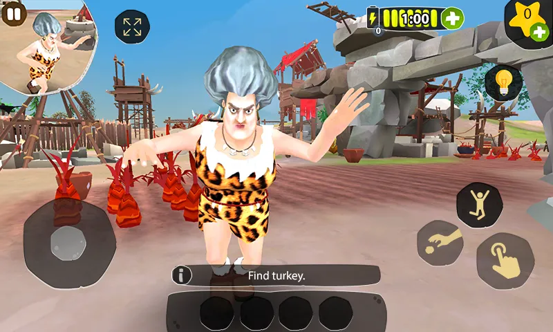 Не дай себя поймать в игре Scary Teacher Stone Age