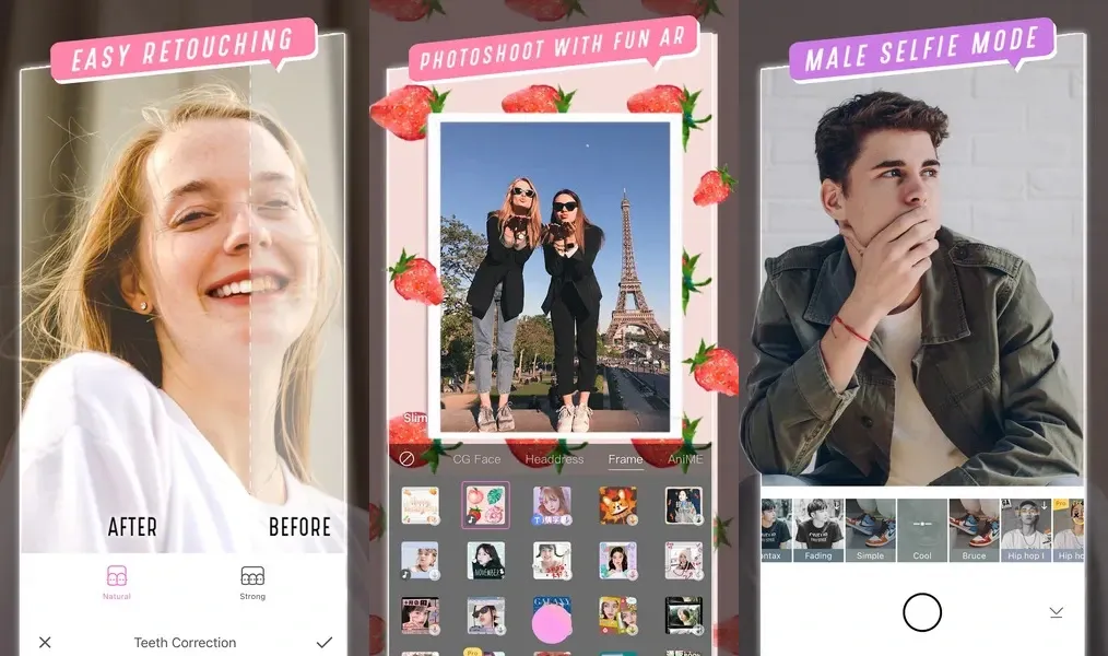 Beautycam - интуитивно понятный интерфейс с удобной компоновкой