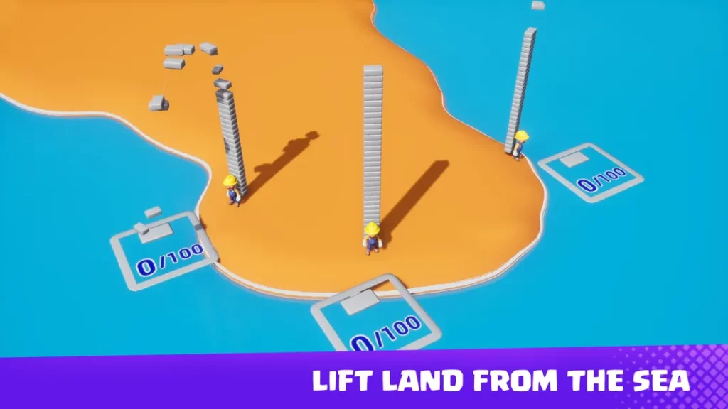 Красивая мультяшная графика в игре Build Master: Unknownland