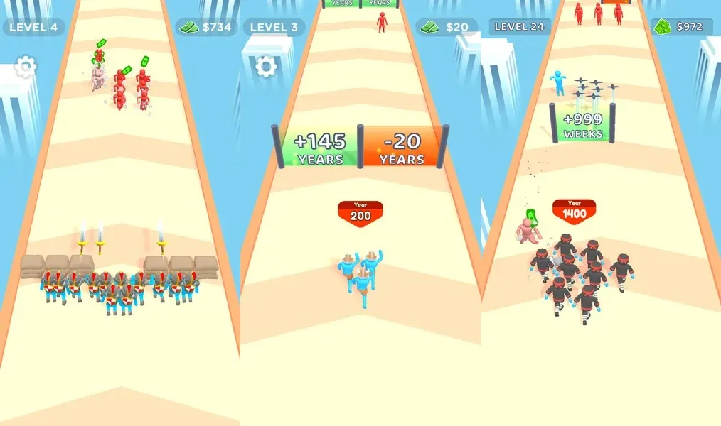 Создайте свою армию в игре Crowd Evolution!