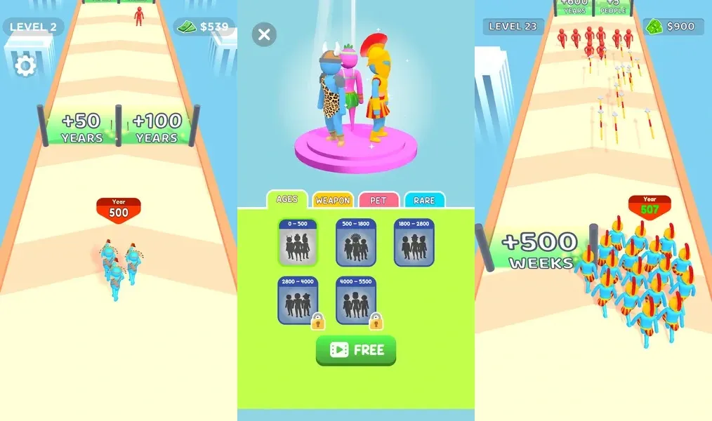 Уничтожить врагов в игре Crowd Evolution!