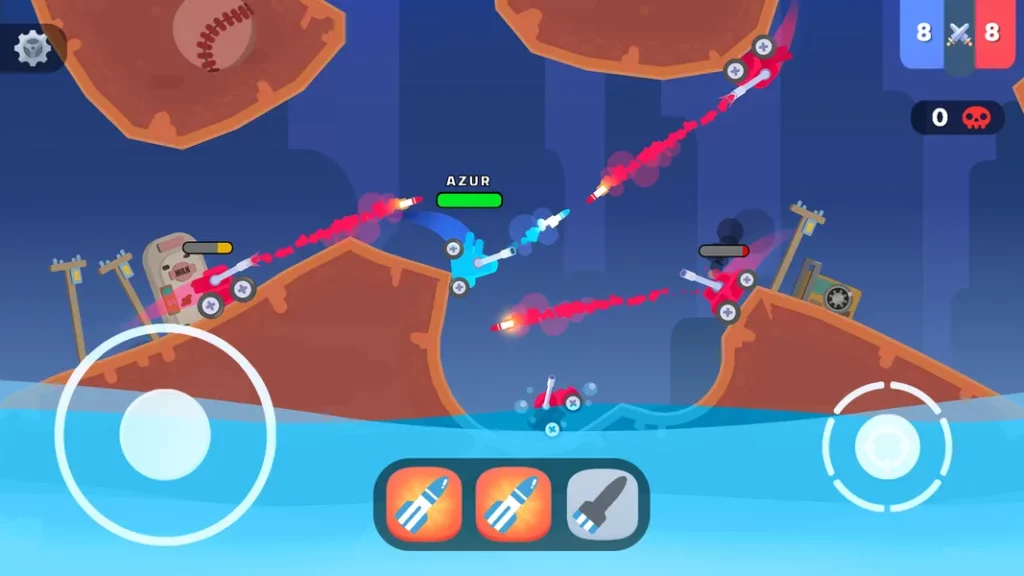 Сражайтесь на разрушающихся локациях в игре Mad Royale io
