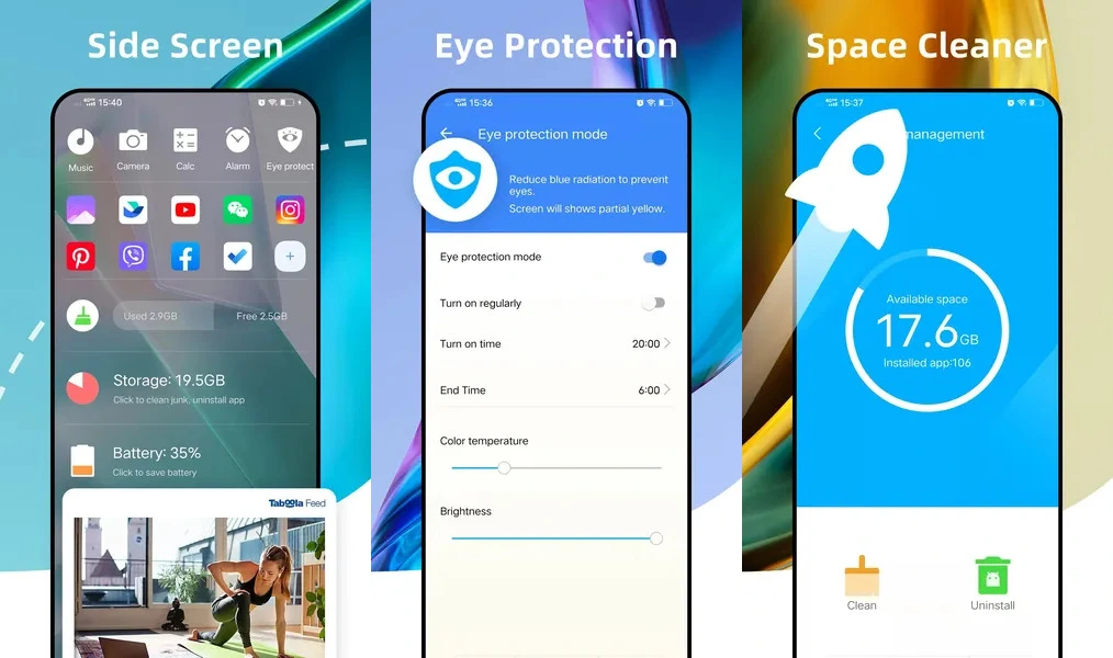 Простой и понятный интерфейс в приложении Q Launcher