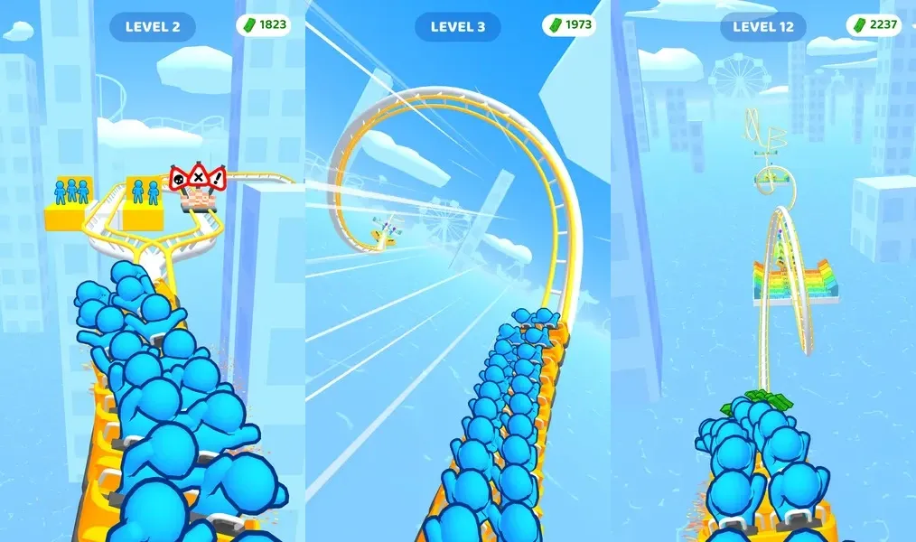 Управляйте отрядом в игре Runner Coaster