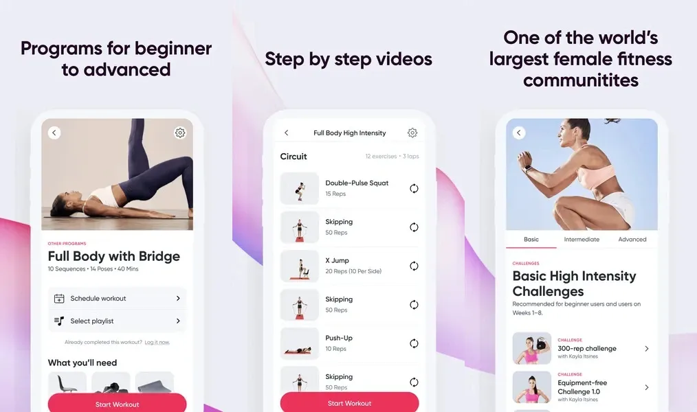 Присоединяйтесь к сообществу в приложении Sweat: Fitness App For Women