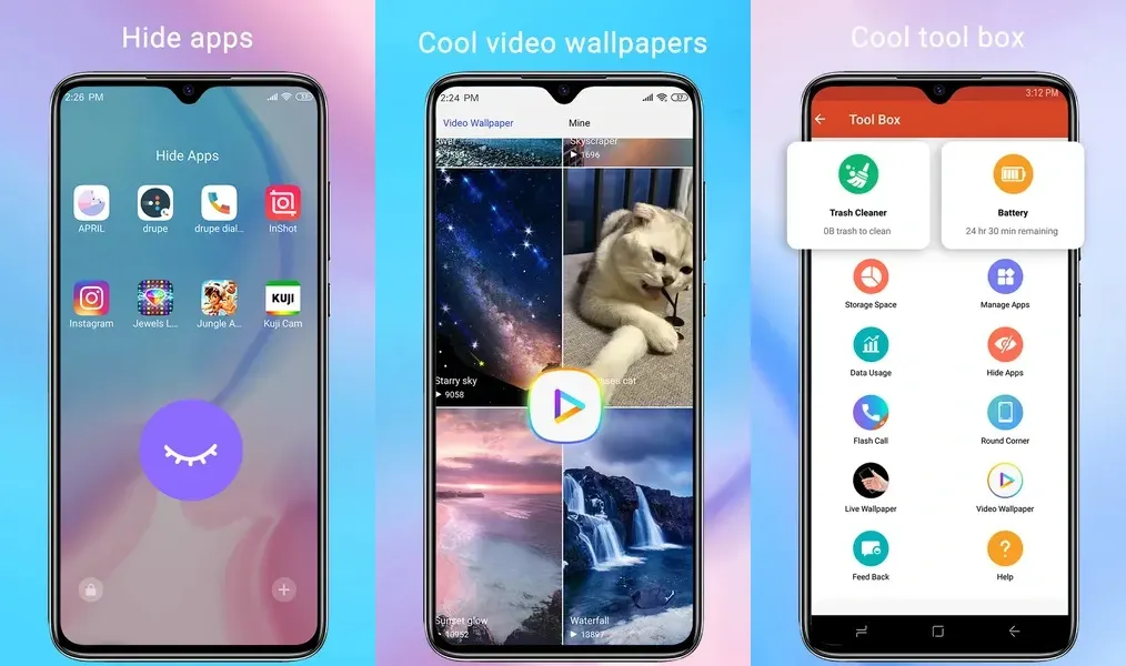 Доступны полезные дополнительные функции в Cool Mi Launcher