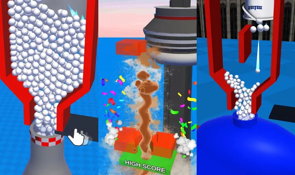 Создавайте причудливые формы в игре Drop and Explode