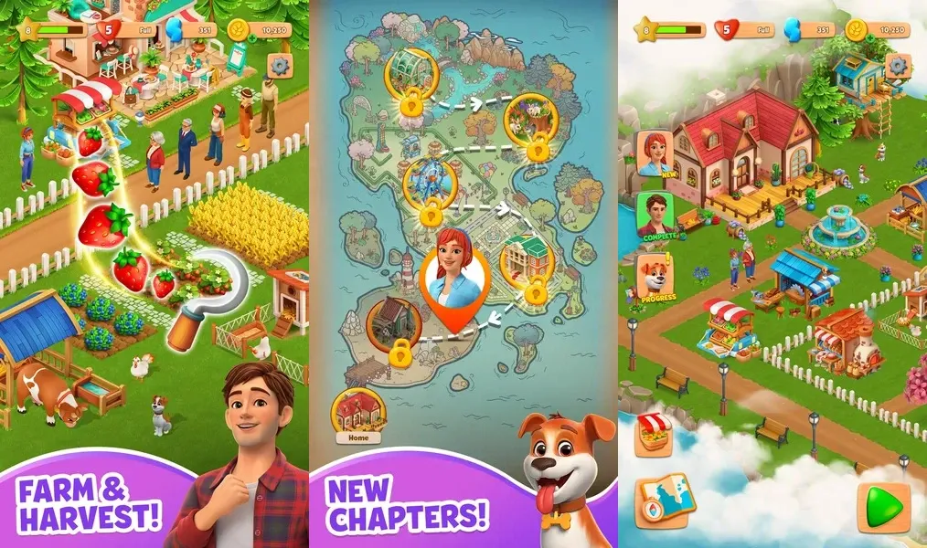 Следите за развитием истории в игре Fiona's Farm