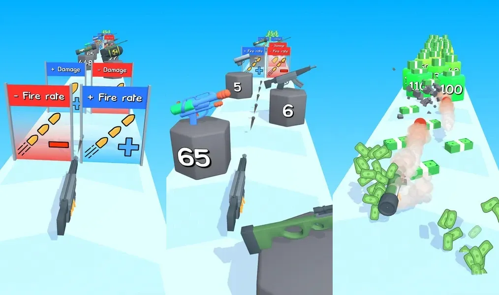 Обновите свое оружие в игре Gun Head Run