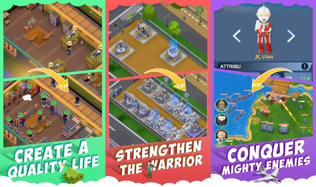 Развивайте свою военную базу в игре Idle Military SCH Tycoon Games