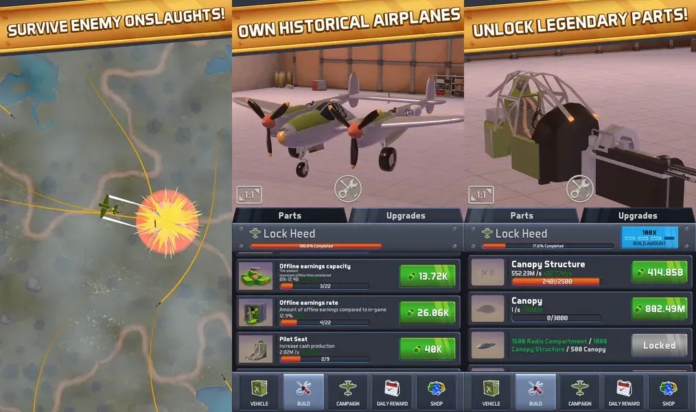Зарабатывать деньги в игре Idle Planes