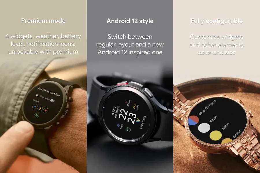 Pixel Minimal Watch Face — приложение, поддерживающее смену циферблатов
