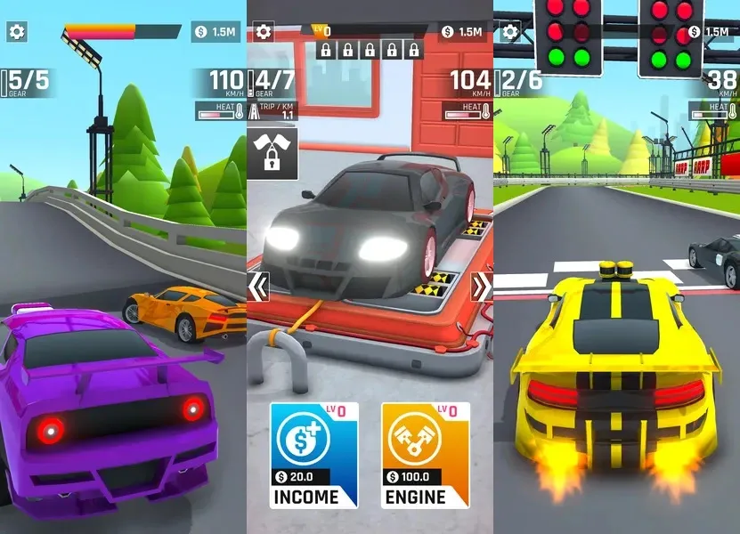 Большой выбор транспортных средств в игре Dyno Master