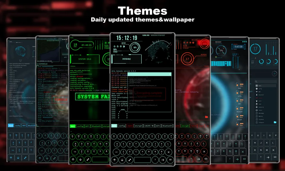 Hacker Theme Launcher — поддержка настройки интерфейса, как у профессионального хакера