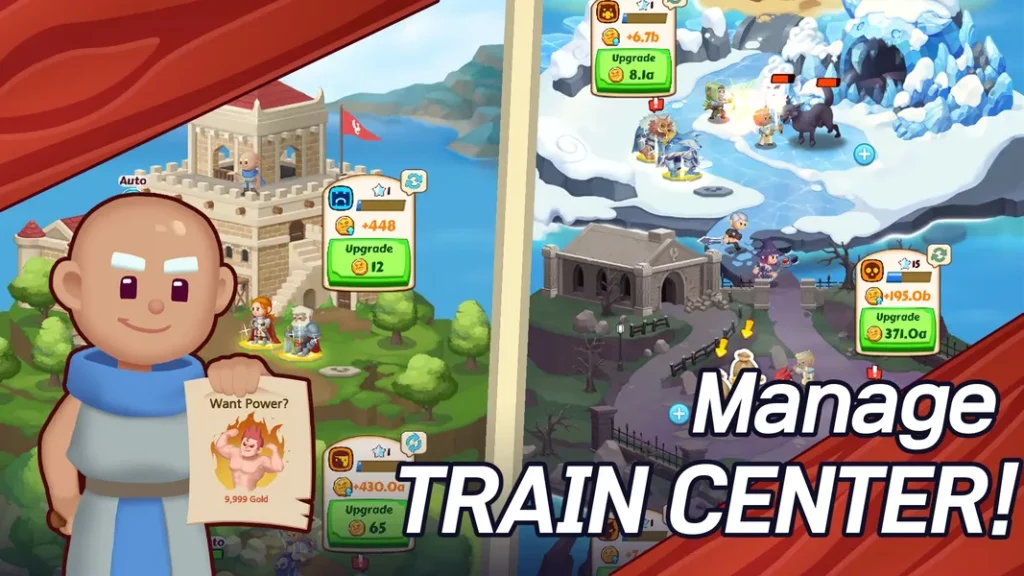 Idle Heroes Tycoon - красивая и красочная графика