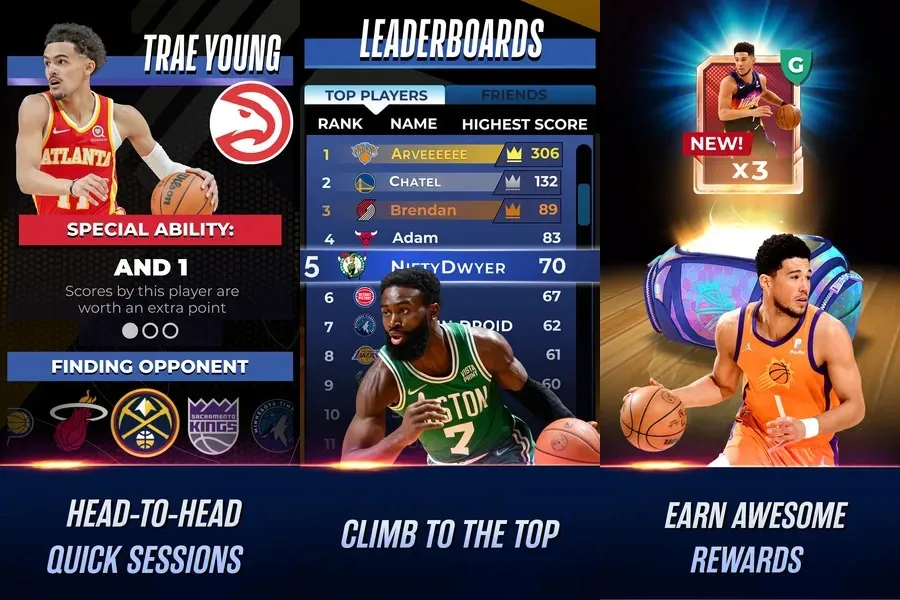 Простая, но выдающаяся графика в игре NBA Clash