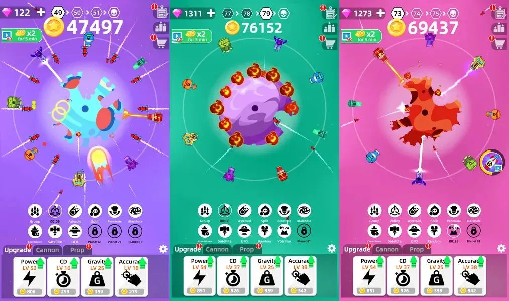 Planet Smash — казуальная игра с элементами разрушения планет