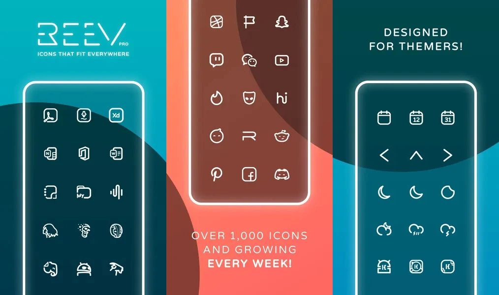 Reev Pro — приложение, поддерживающее настройку интерфейса с использованием различных ресурсов
