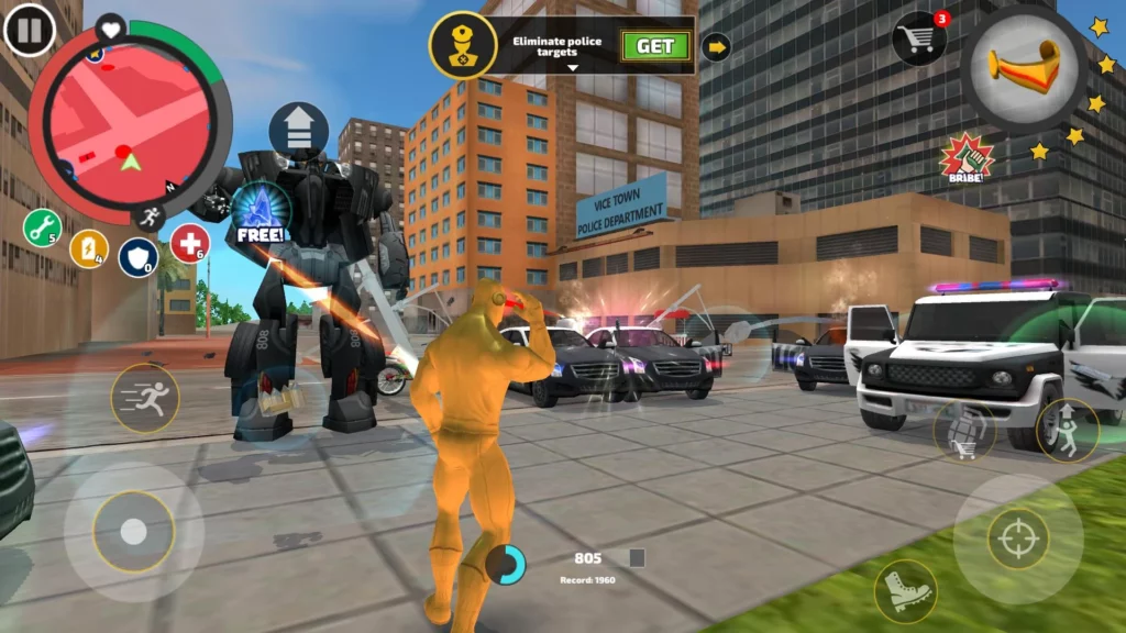 Используйте любые средства в игре Rope Hero: Mafia City Wars
