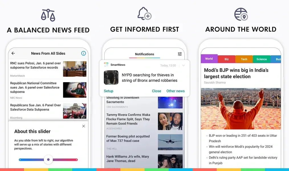 SmartNews - удобный интерфейс