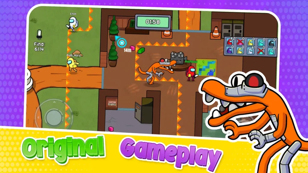Постарайтесь выжить любой ценой в игре Survivor In Rainbow Monster