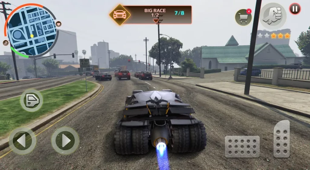 Выберите свой транспорт в игре Gangster Crime: Dark Knight