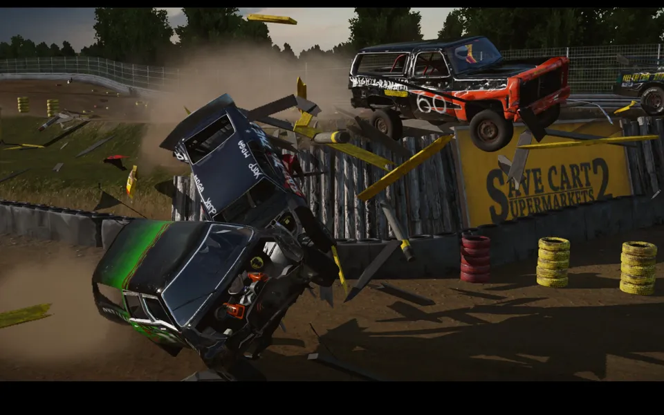 Разнообразная гоночная среда в игре Wreckfest