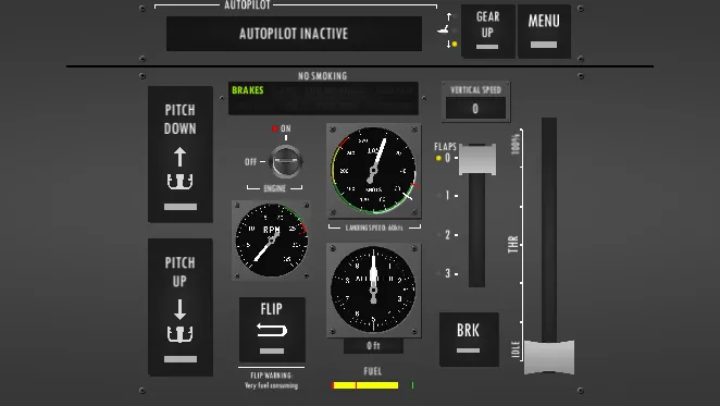 Простая графика в игре Flight Simulator 2D