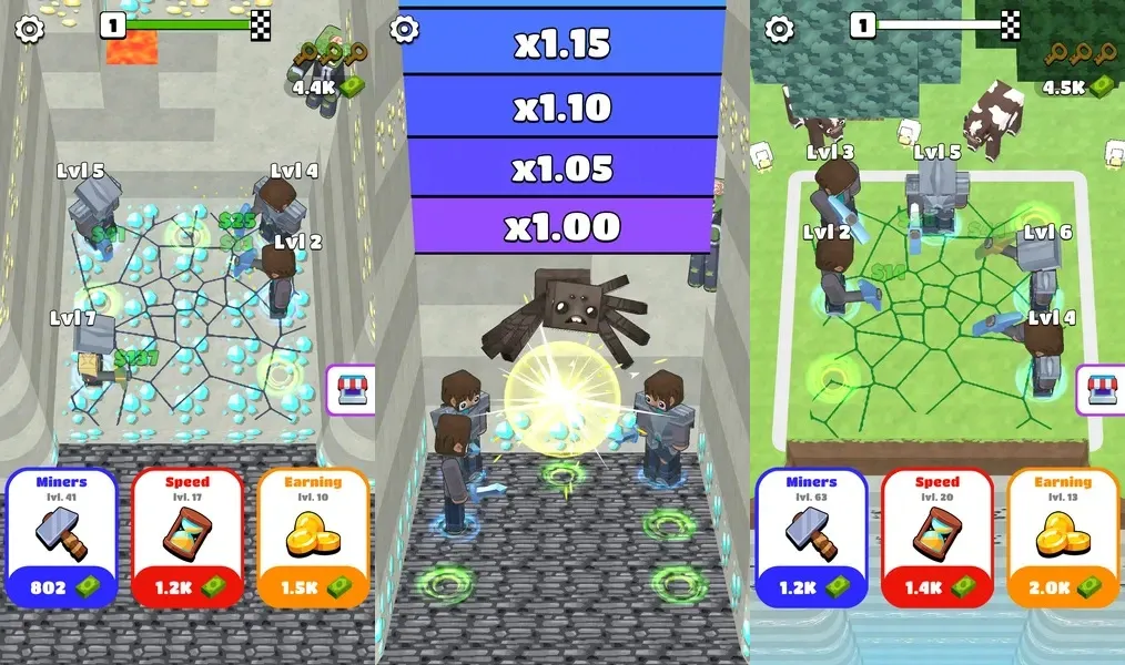 Mining Rush 3D - простой, но очень увлекательный кликер