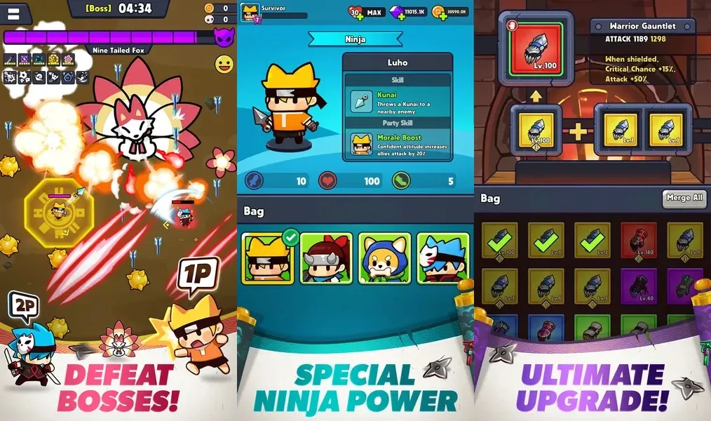 Ninja Survivors Online - одиночная и многопользовательская игра
