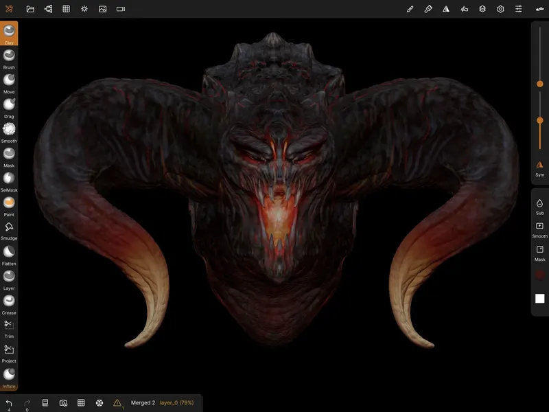 Nomad Sculpt — популярное 3D-приложение для скульптинга на мобильных устройствах