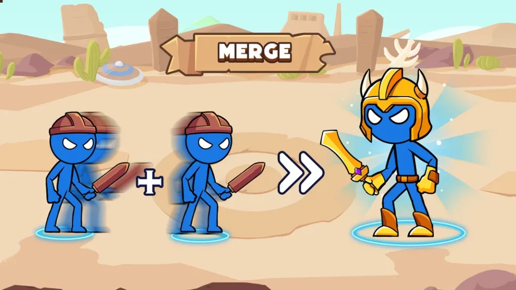 Сражайтесь в битвах стенка на стенку в игре Stick Era