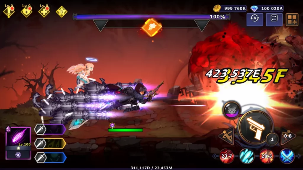 Выберите правильного героя в игре Devil Hunter Idle