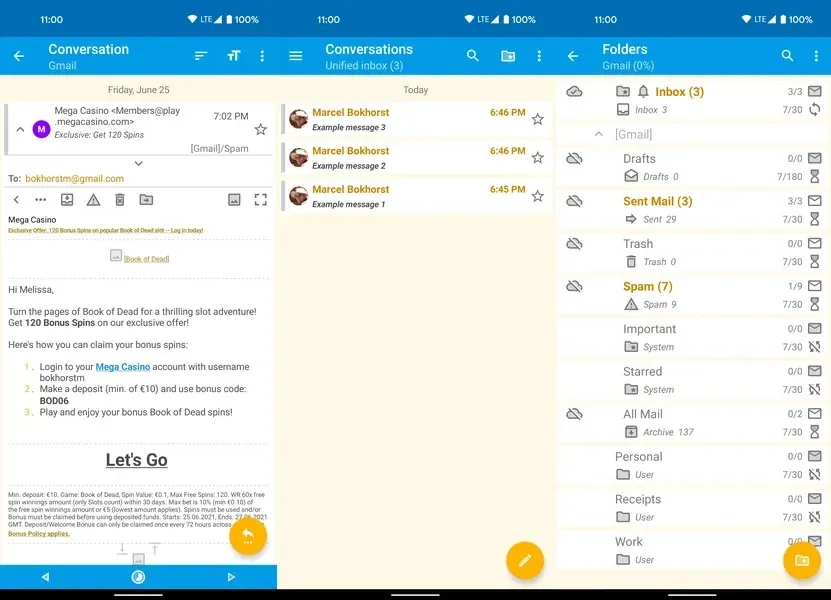 FairEmail - настройте интерфейс в соответствии с вашими предпочтениями