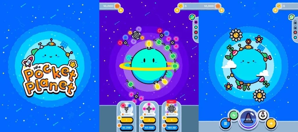 Idle Pocket Planet / Милые планеты – игра-симулятор для создания планет во вселенной