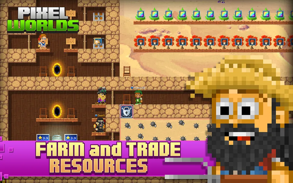 Pixel Worlds — захватывающая классическая приключенческая игра для мобильных устройств