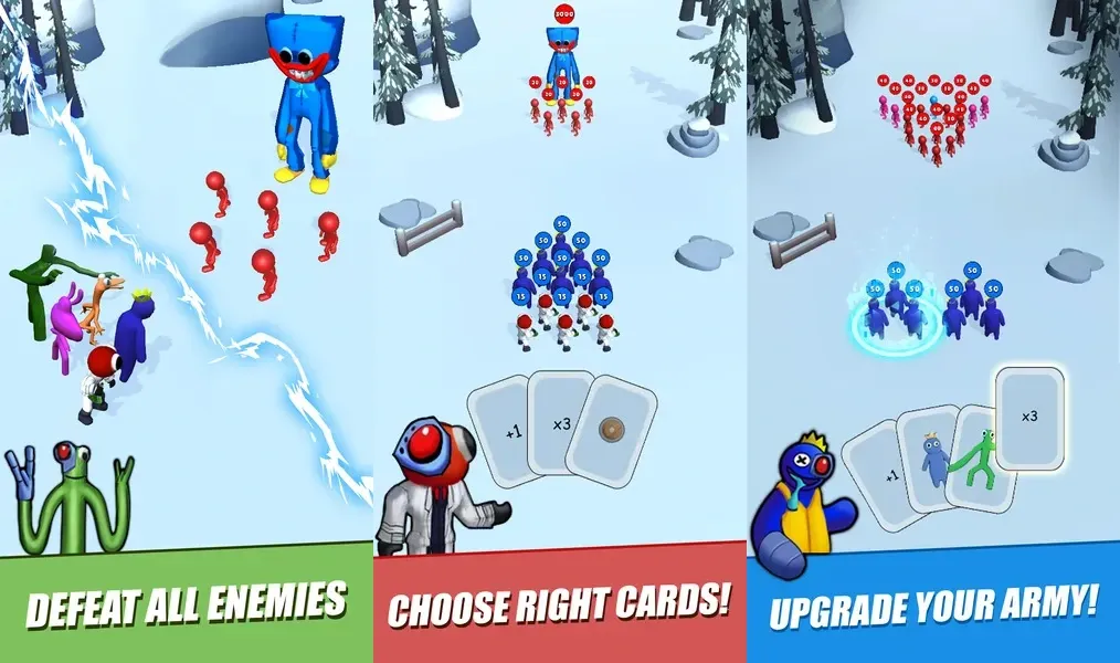 Экипируйте армию радужных монстров в игре Rainbow Monsters