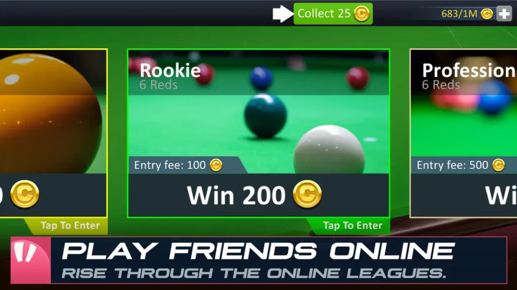 Супер красивая 3D графика в игре Snooker Stars