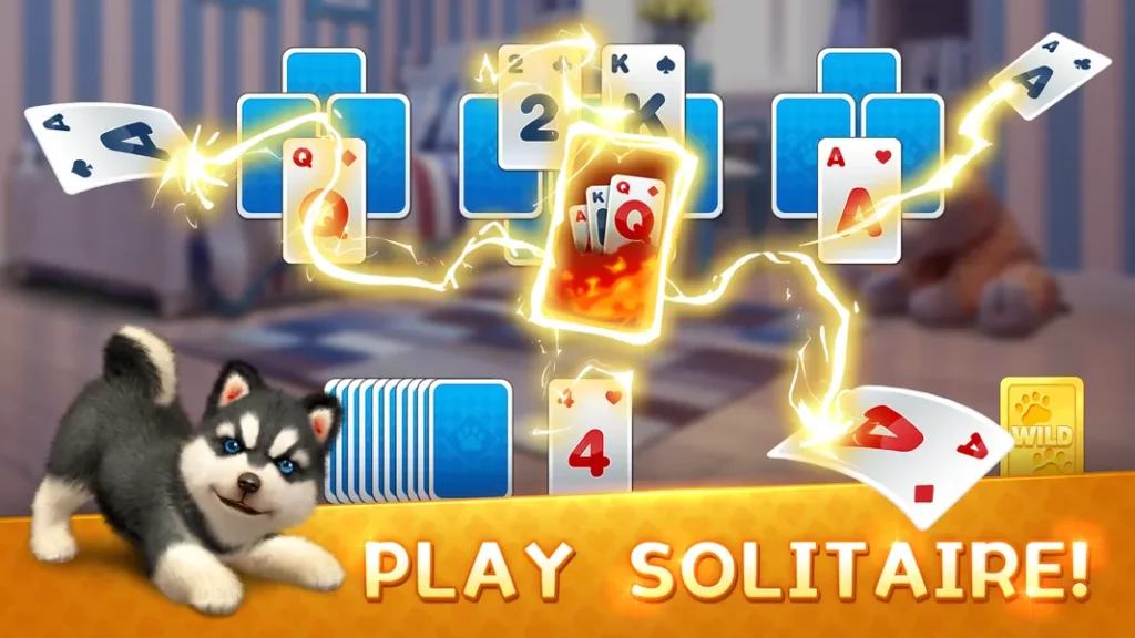 Solitaire Dog TriPeaks – игра-головоломка с элементом пасьянса